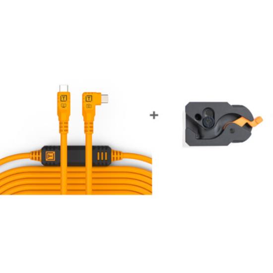 LeverLock & Optima Cable Kit (15' High-Visibility Orange Right-Angle